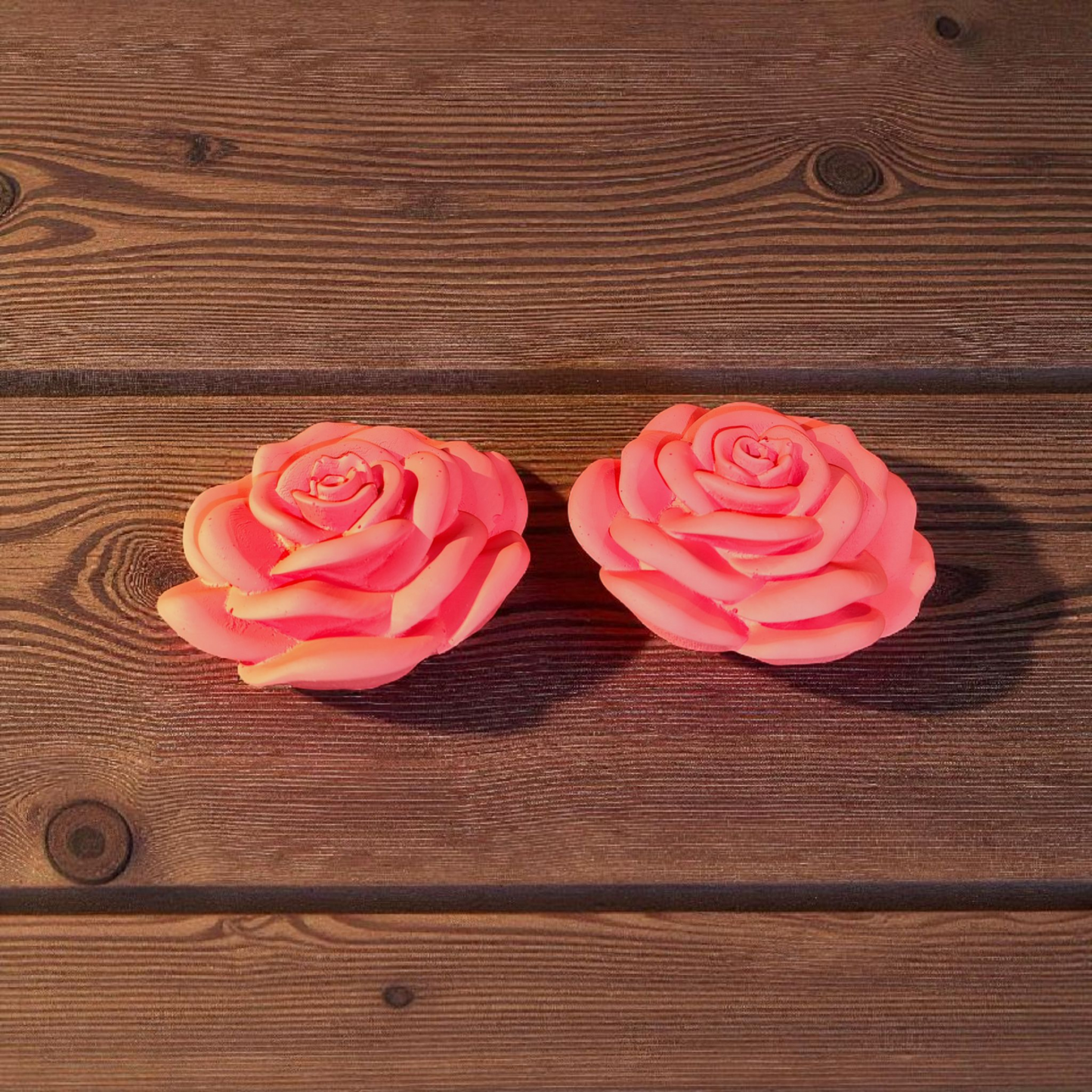 Ceramic Rose in Pastel Colors – Handmade – 2 Custom Colors – Unique Piece – 7.7 cm
