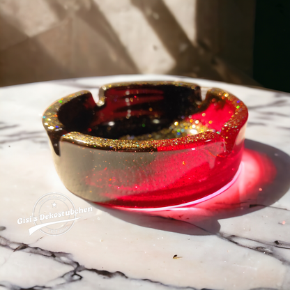 2-Color Resin Glitter Ashtray