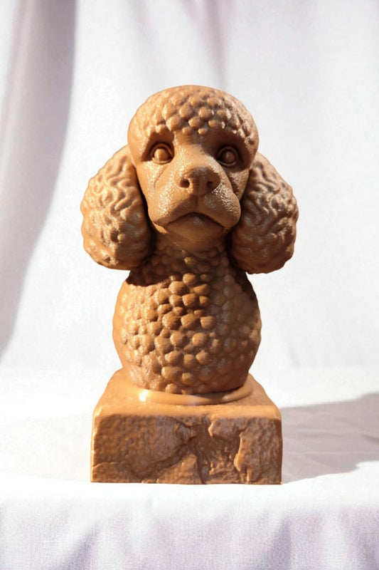 3D-printed Poodle Bust – Dog Figure made of PLA – approx. 17.5 cm