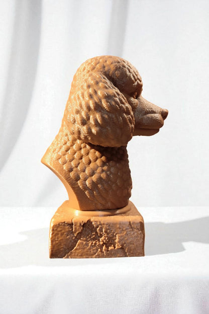 3D-printed Poodle Bust – Dog Figure made of PLA – approx. 17.5 cm