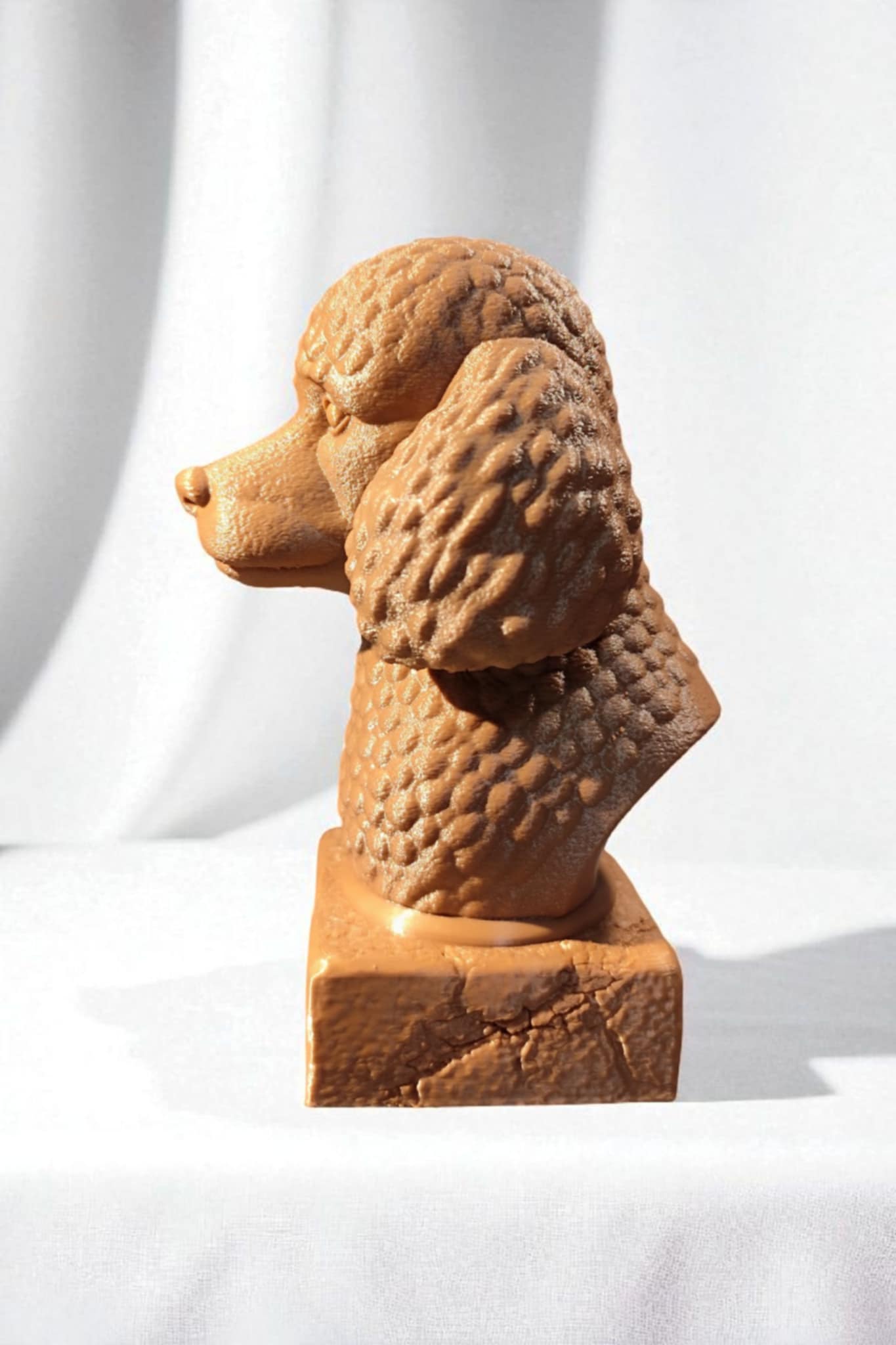 3D-printed Poodle Bust – Dog Figure made of PLA – approx. 17.5 cm