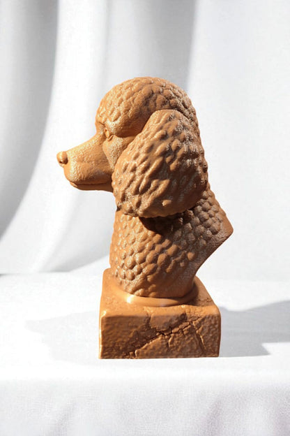 3D-printed Poodle Bust – Dog Figure made of PLA – approx. 17.5 cm