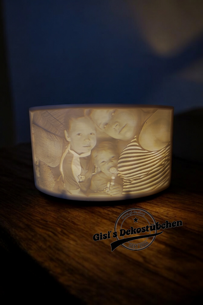 3D printing lithophane curved LED custom photo