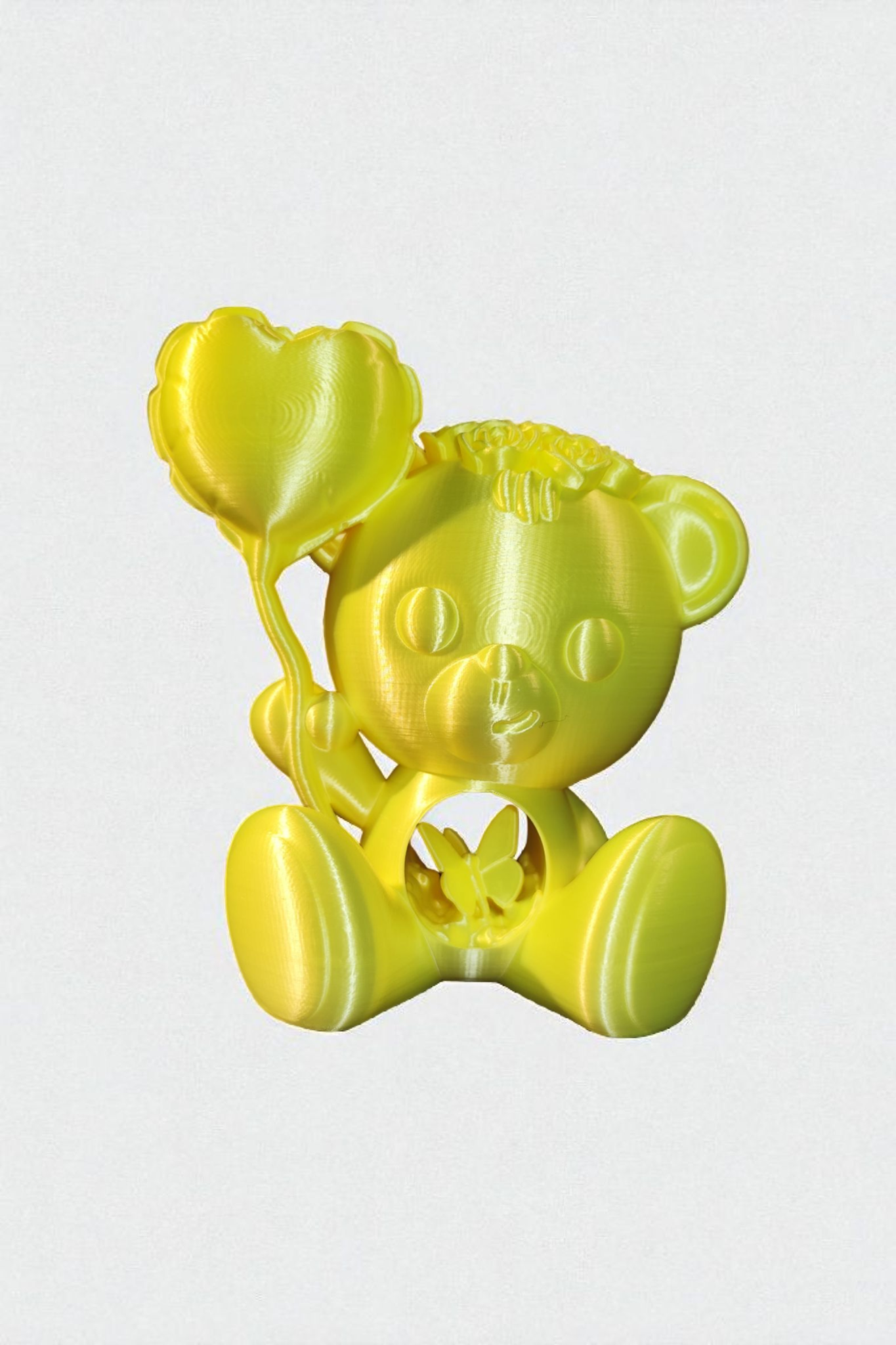 3D Printed - Teddy Bear in Love Statue - Design by Koza Design