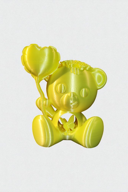 3D Printed - Teddy Bear in Love Statue - Design by Koza Design