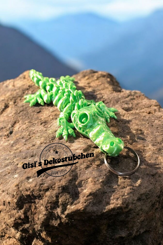 3D Skeleton Crocodile Pocket Keychain