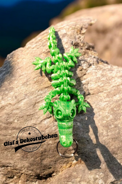 3D Skeleton Crocodile Pocket Keychain
