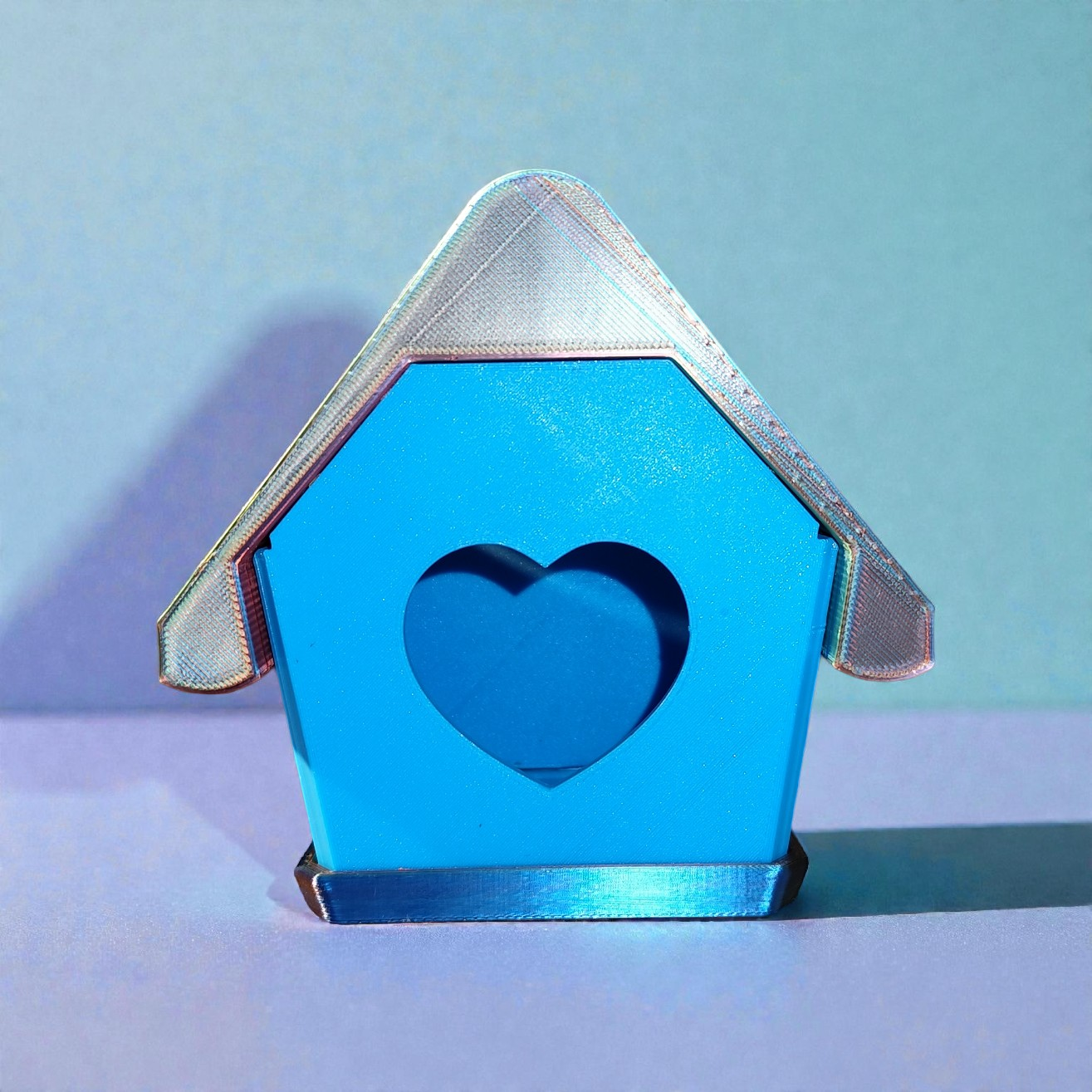 3D Printed Birdhouse Decoration – Removable Roof & Back Panel | PLA