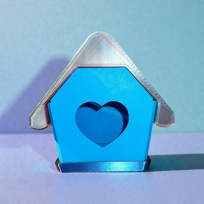 3D Printed Birdhouse Decoration – Removable Roof & Back Panel | PLA