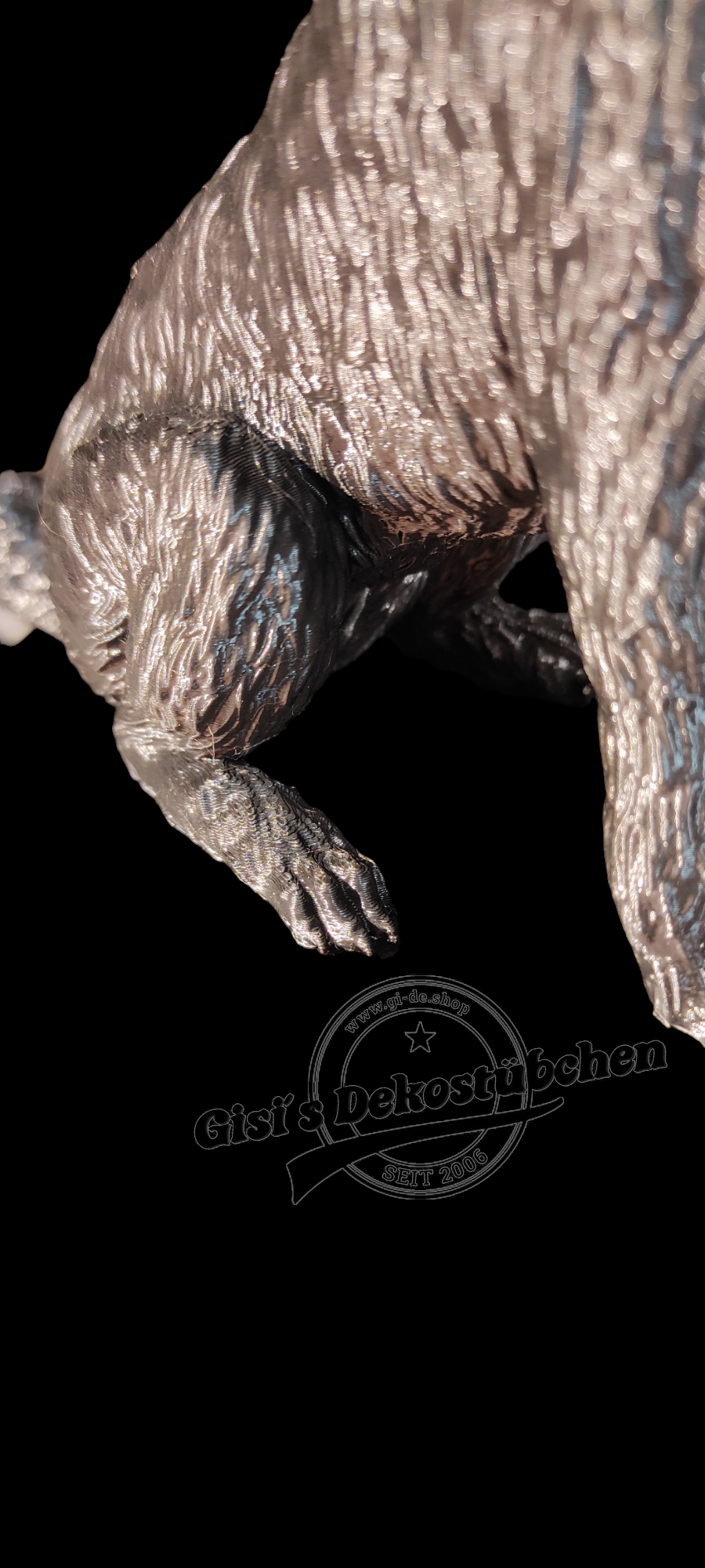 3D poodle figure, stature, sitting