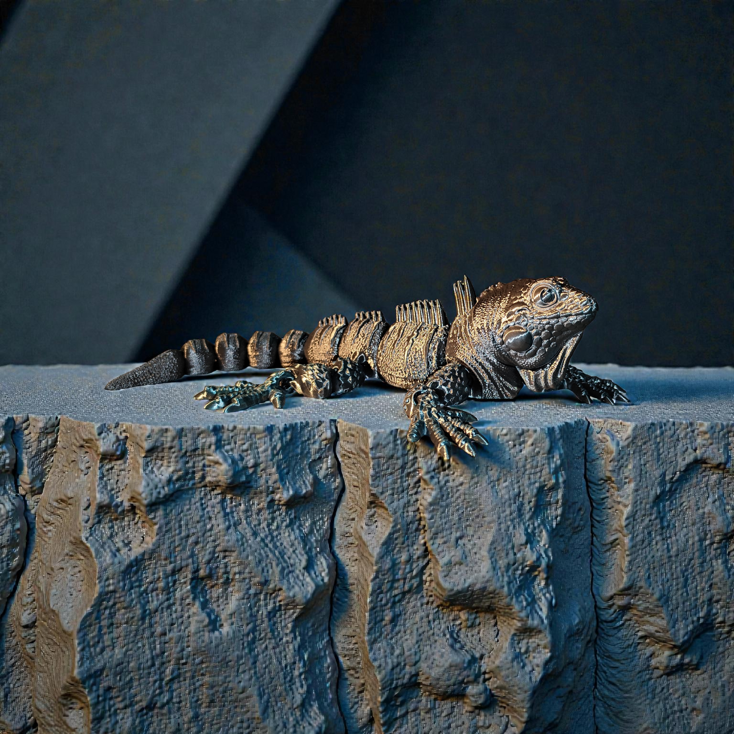 Iguana Fidget Toy 3D Printed Movable - Anti-Stress ADHD Concentration PLA 25cm