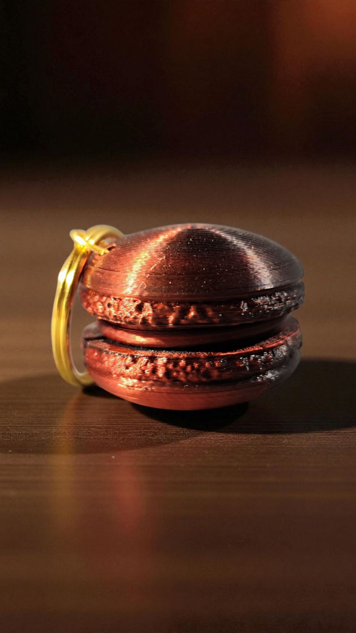 3D printed macaron keychain - cute &amp; colorful mini charm gift