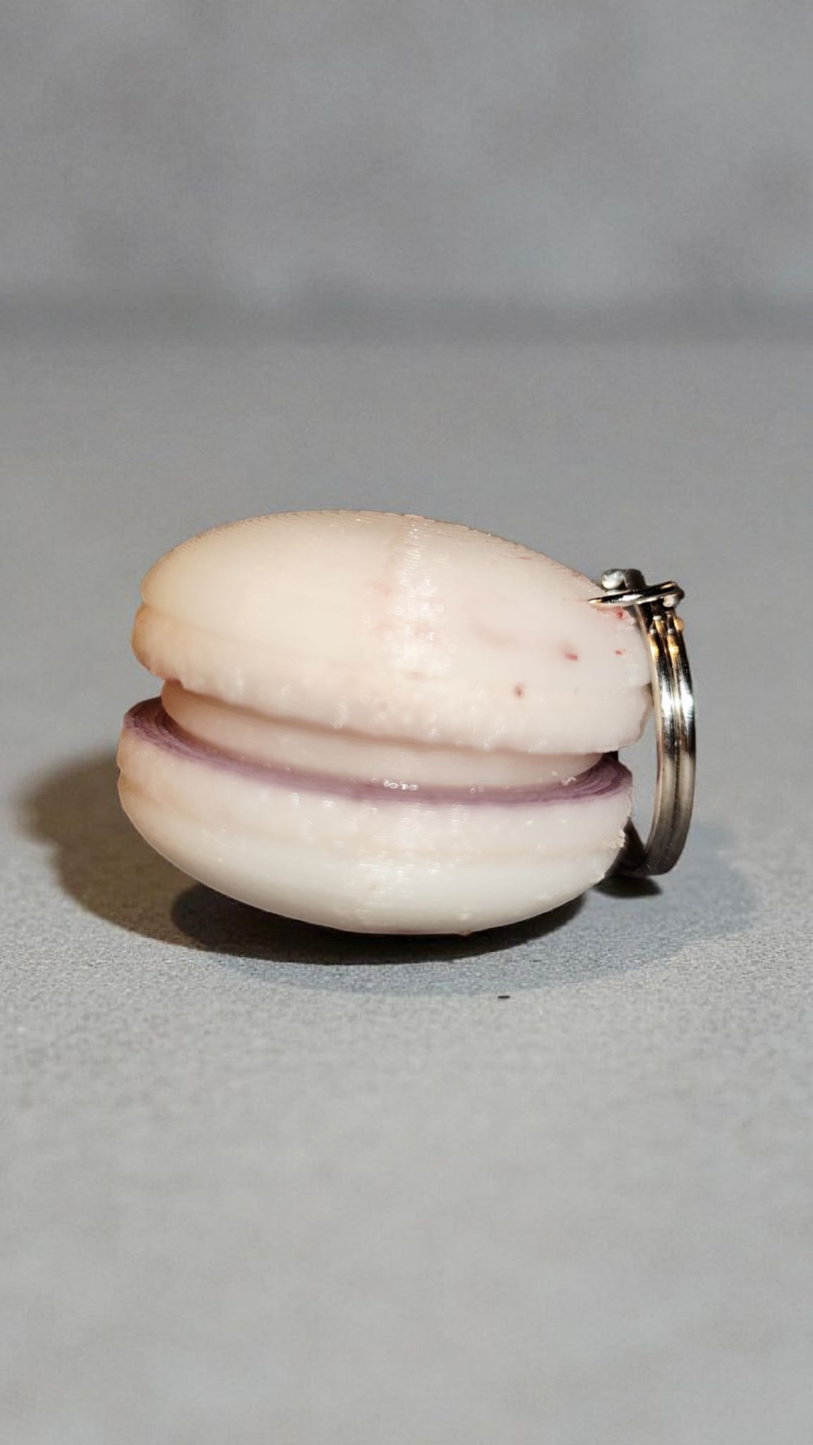 3D printed macaron keychain - cute &amp; colorful mini charm gift