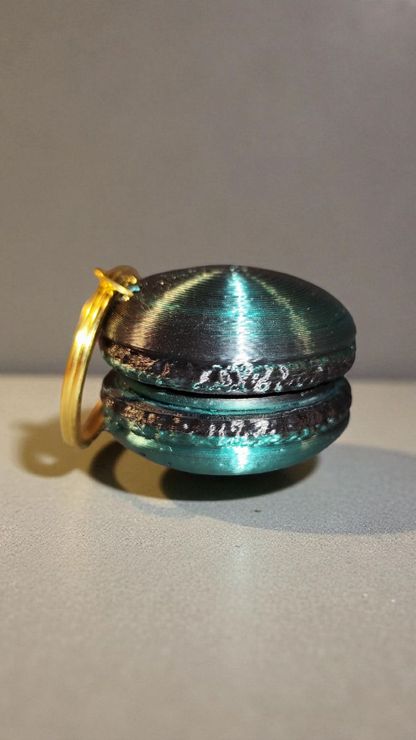 3D printed macaron keychain - cute &amp; colorful mini charm gift