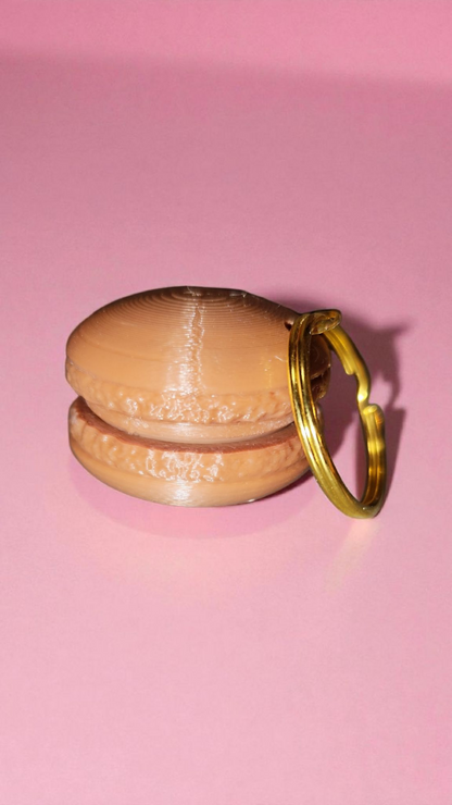 3D printed macaron keychain - cute &amp; colorful mini charm gift