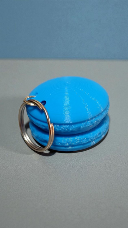 3D printed macaron keychain - cute &amp; colorful mini charm gift