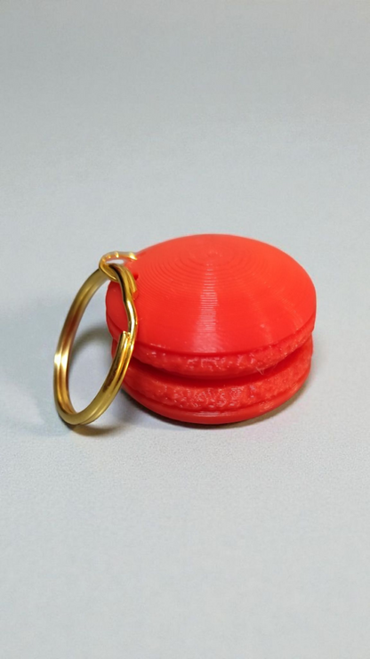 3D printed macaron keychain - cute &amp; colorful mini charm gift