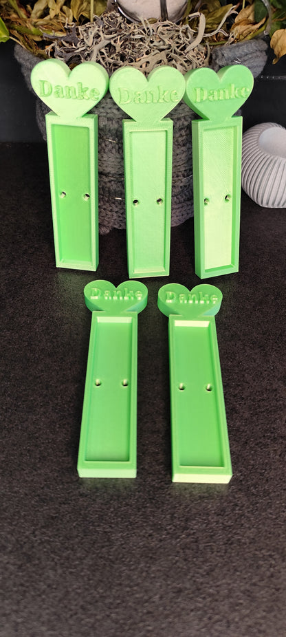 3D Printed Chocolate Bar Holder "Thank You" with Heart - Gift Idea