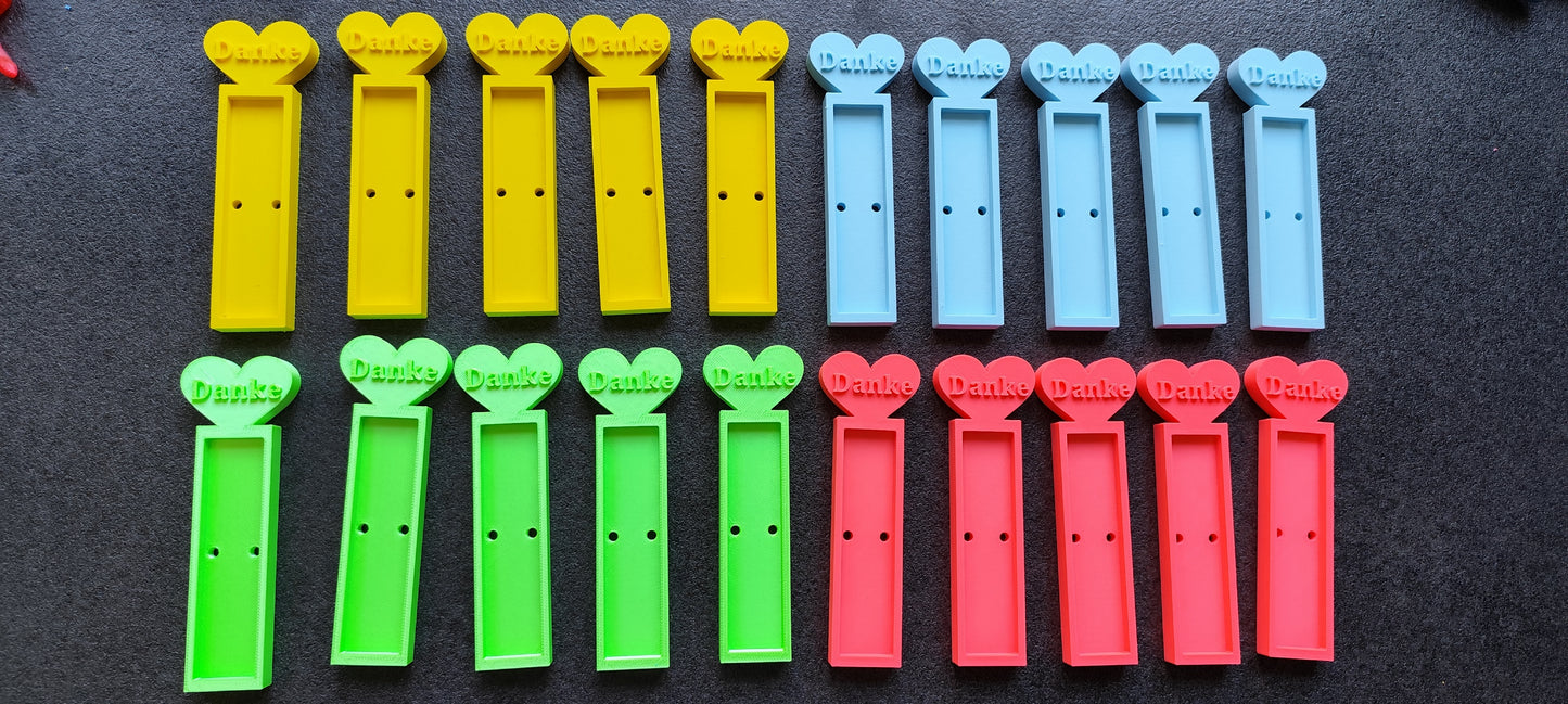 3D Printed Chocolate Bar Holder "Thank You" with Heart - Gift Idea