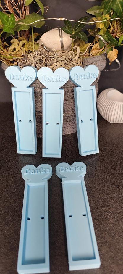3D Printed Chocolate Bar Holder "Thank You" with Heart - Gift Idea