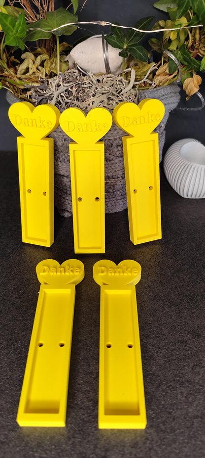 3D Printed Chocolate Bar Holder "Thank You" with Heart - Gift Idea