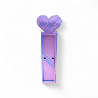 3D Printed Chocolate Bar Holder "Thank You" with Heart - Gift Idea