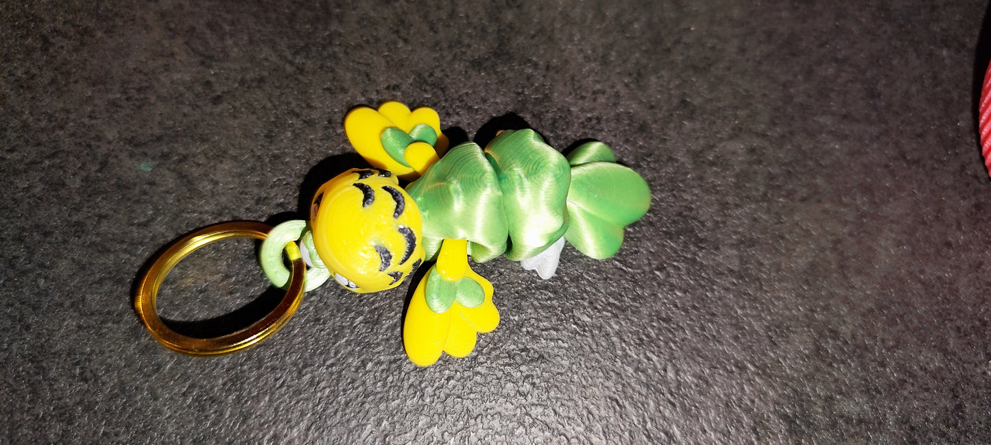 3D gedruckter Wellensittich Schlüsselanhänger – niedlicher Flexi Vogel | Wunschfarben möglich