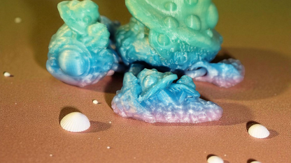 3D gedruckte Flexi-Schildkröte mit Pilz-Varianten | Wunschfarbe | Cinderwing3D