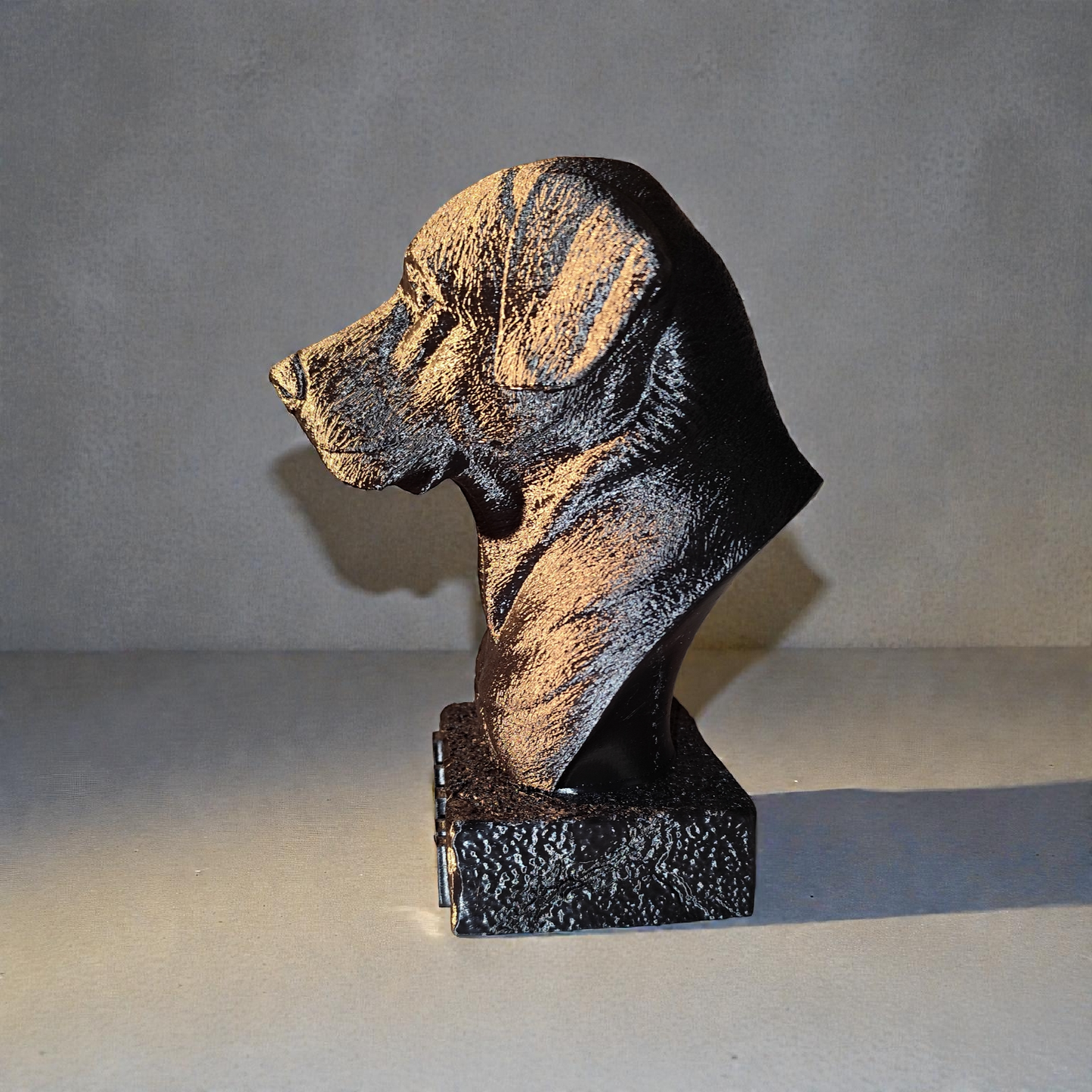 Personalized 3D printed Labrador bust – Labrador statue with desired name &amp; color