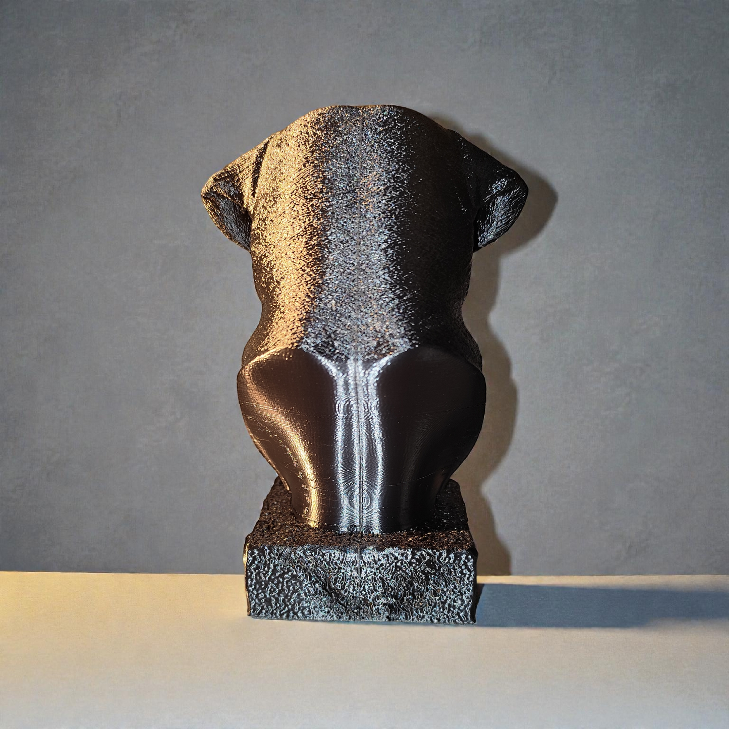 Personalized 3D printed Labrador bust – Labrador statue with desired name &amp; color