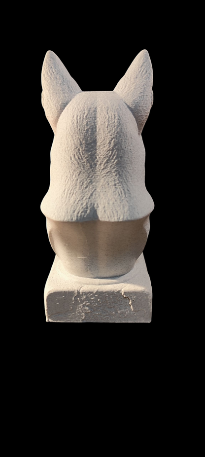 3D printed Malinois bust – approx. 18 x 13 x 8 cm – PLA plastic – custom color possible –
