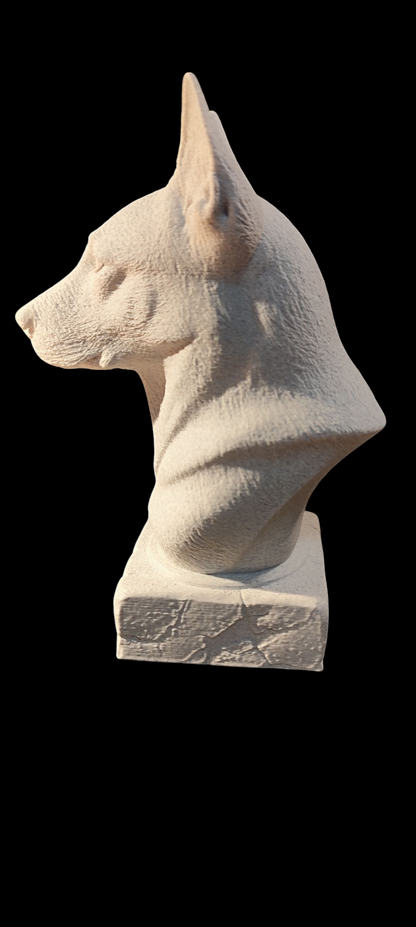 3D printed Malinois bust – approx. 18 x 13 x 8 cm – PLA plastic – custom color possible –