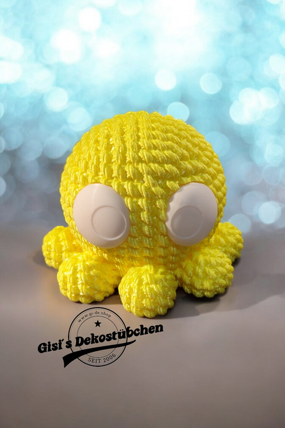 3D printed octopus money box in wool look