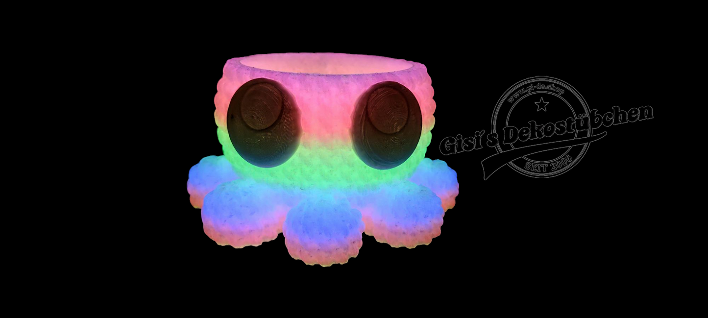 3D octopus pen holder wool look