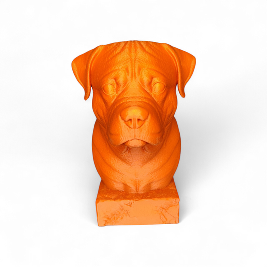 Personalized 3D Printed Rottweiler Bust - Decorative Figurine with Custom Name