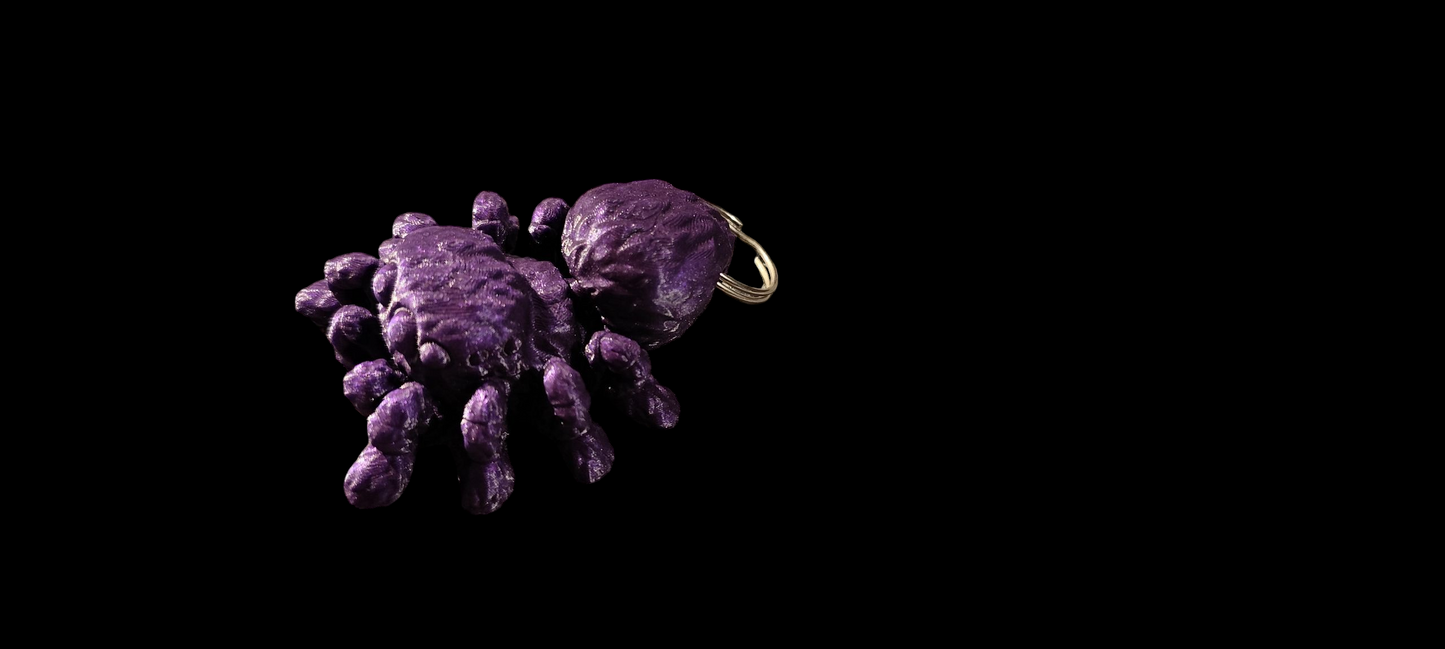3D printed spider keychain – cute design – PLA – movable butt – custom color