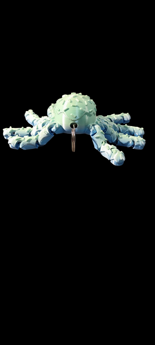 3D printed spider keychain – cute design with icing &amp; sprinkles – PLA – desired color