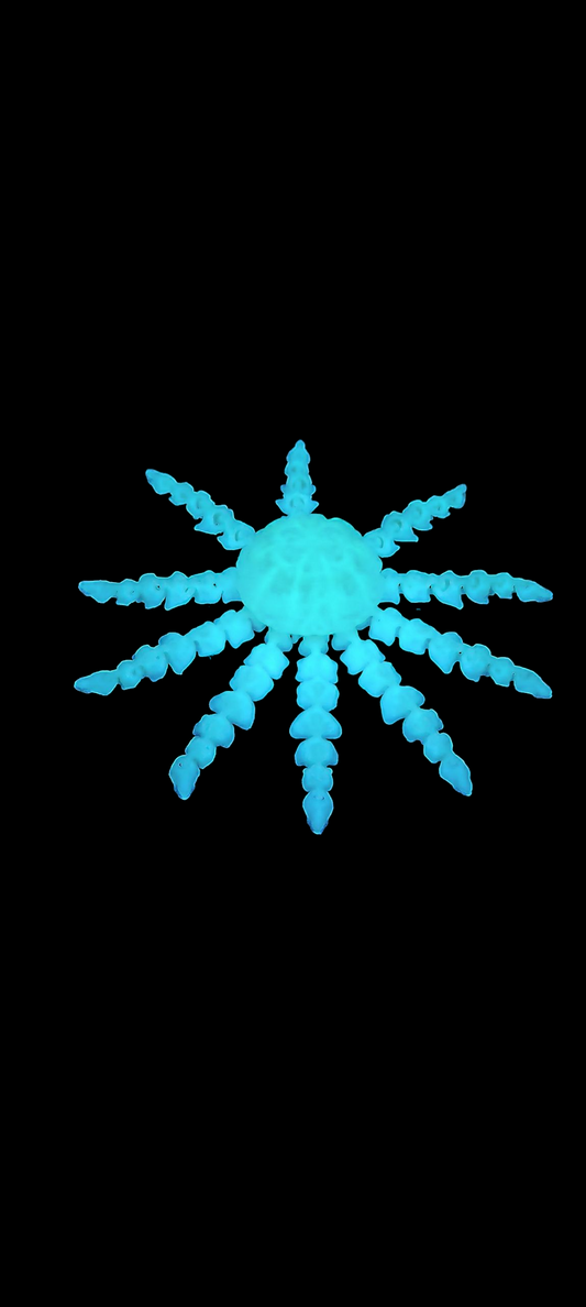 3D printed flexible jellyfish – PLA figure – 10 movable tentacles – custom color – stress relief