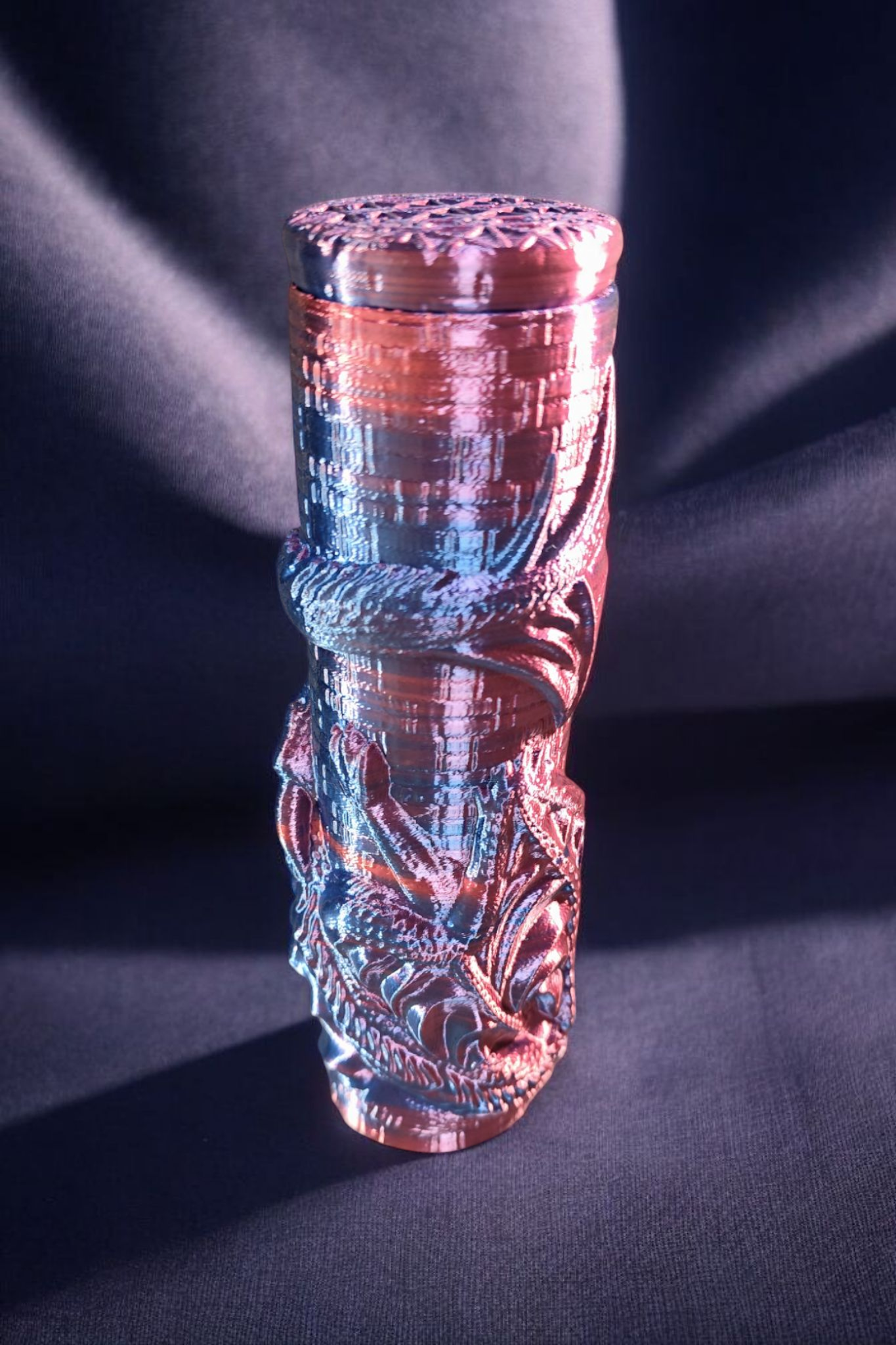 3D printed dragon can screw cap