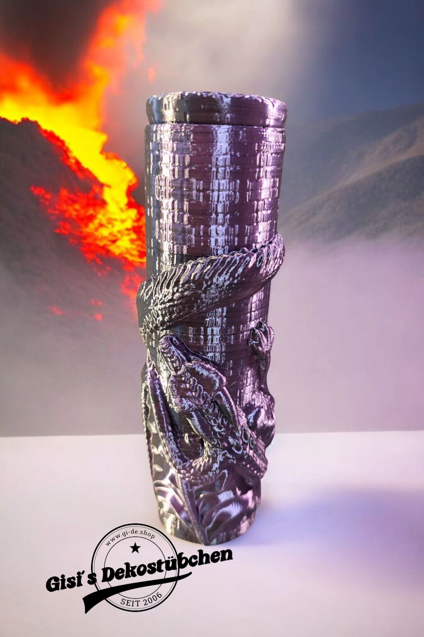3D printed dragon can screw cap