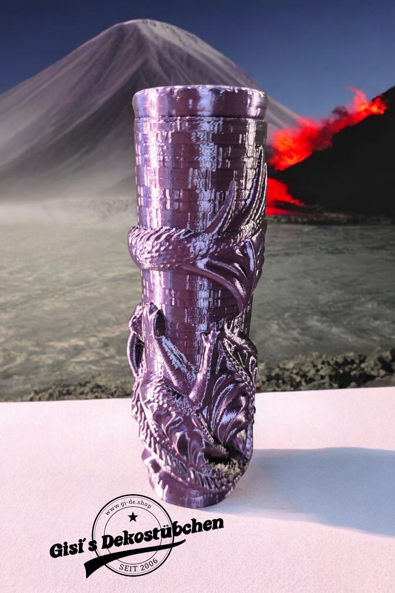 3D printed dragon can screw cap