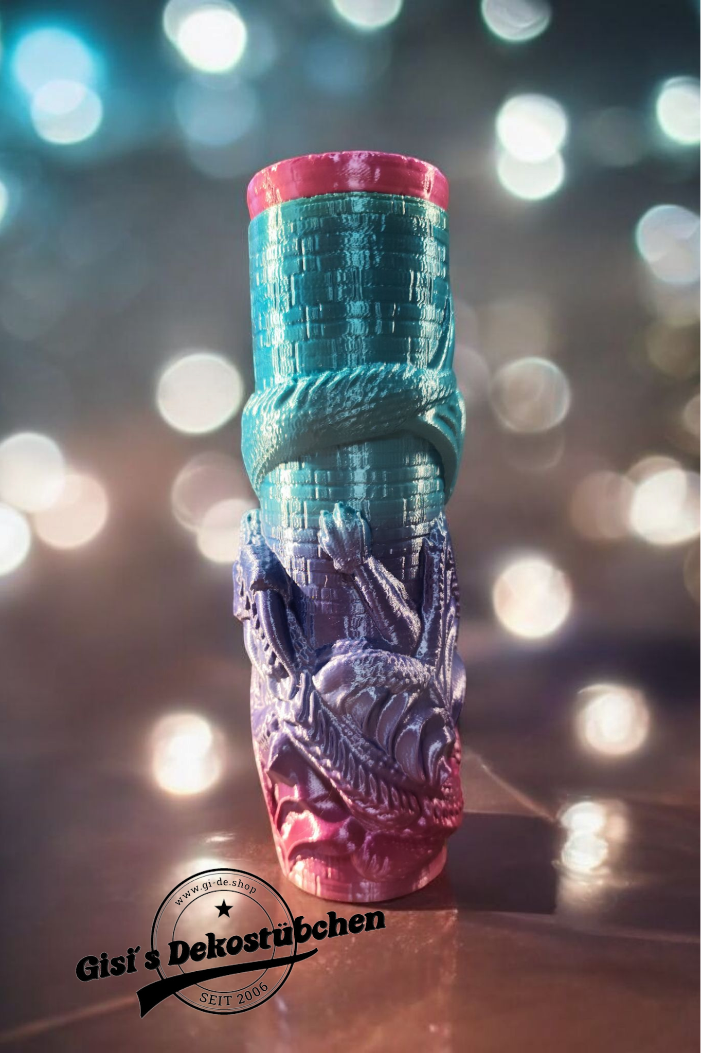 3D printed dragon can screw cap