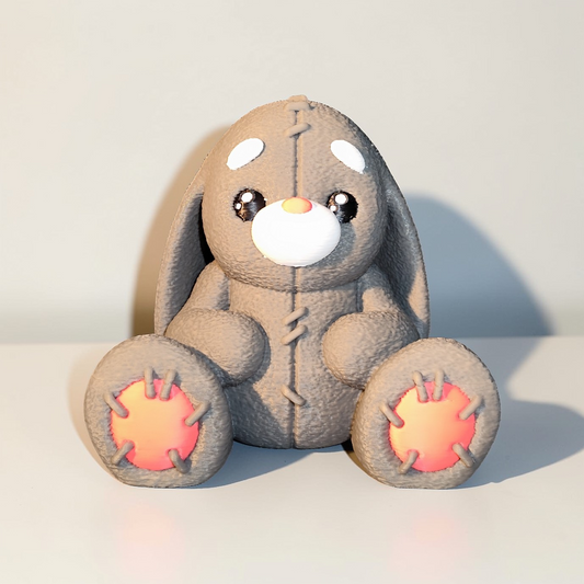 3D printed rabbit in a cuddly toy look – Sewn appearance – Easter decoration & collector's item