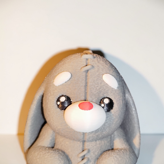 3D printed rabbit in a cuddly toy look – Sewn appearance – Easter decoration & collector's item