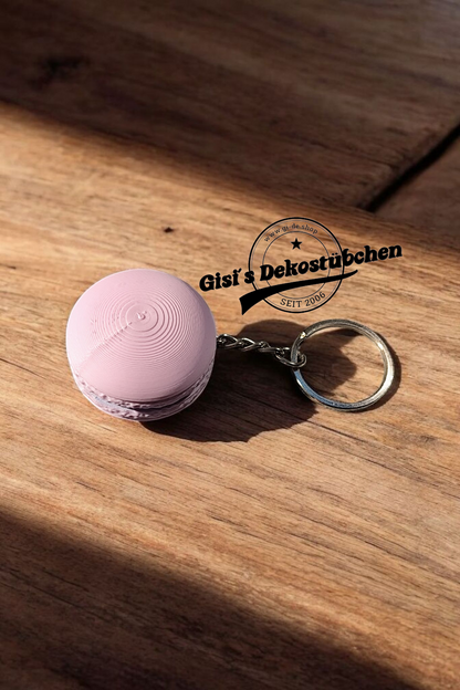 3D printed macaron keychain - cute &amp; colorful mini charm gift