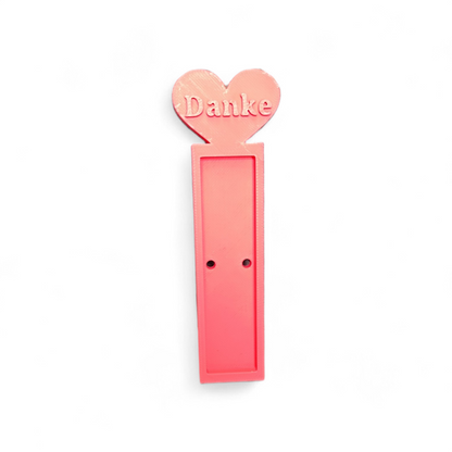 3D Printed Chocolate Bar Holder "Thank You" with Heart - Gift Idea