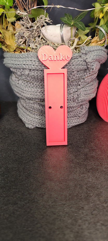 3D Printed Chocolate Bar Holder "Thank You" with Heart - Gift Idea