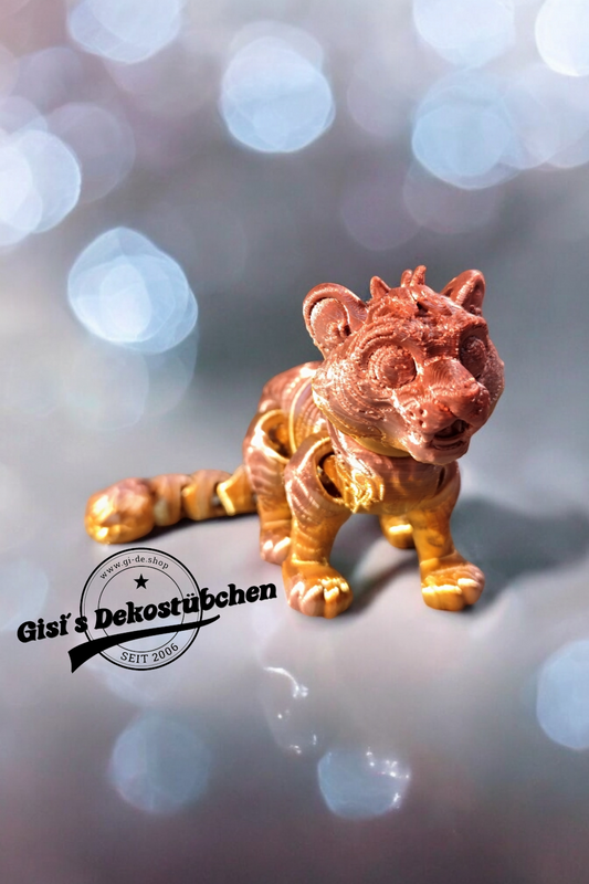 3D Printed Tiger Fidget Flexible Animal
