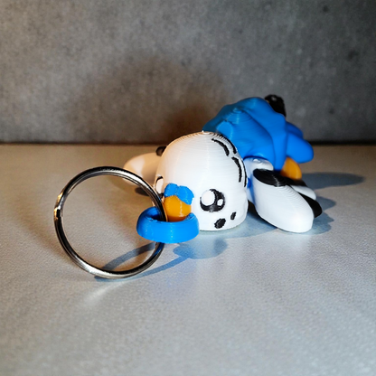 3D printed budgie keychain – cute flexi bird | Custom colors available
