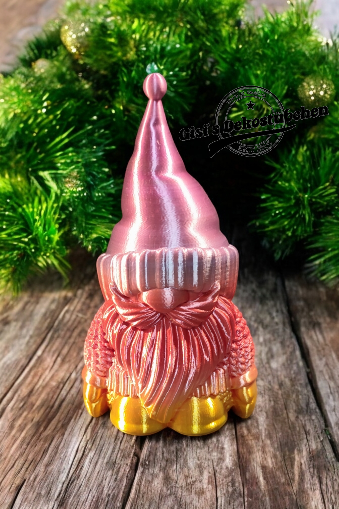 3D printed gnome with wool sweater